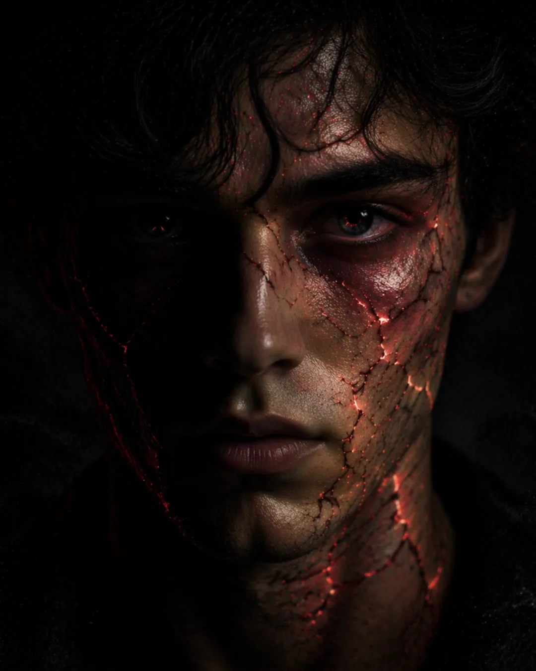 A face marked by a red alteration linked to Blodium