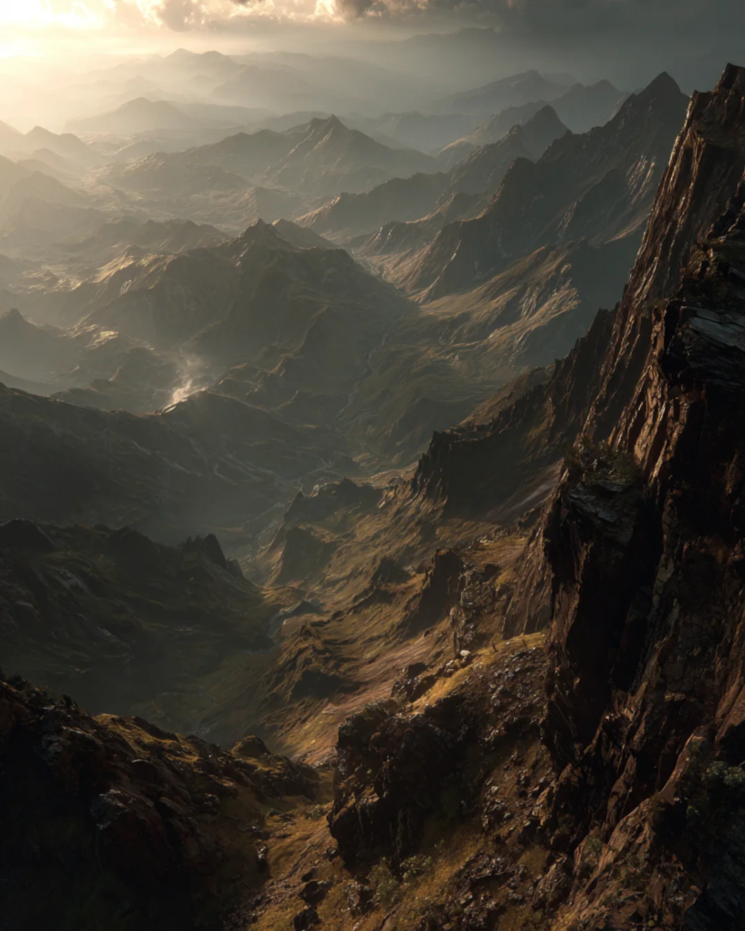 A mountain landscape evoking the Five Valleys